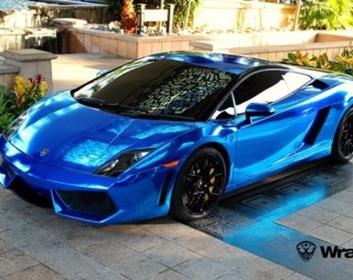Lamborghini Gallardo LP560-4 Blue Chrome Wrap