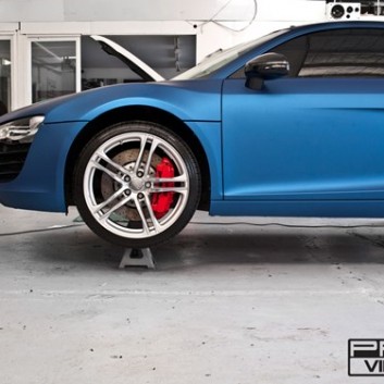 Audi R8 Matte Vinyl Car Wrap Blue