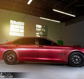 Pink BMW 7 Series, Matte Metallic Vinyl Car Wraps