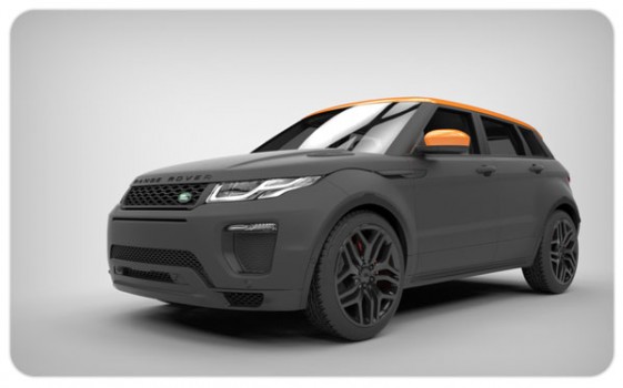 matte black orange gloss wing mirror wraps evoque