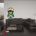 Pixel Art Wall Art Decal - Ericsson F1 | 3Dom Wraps