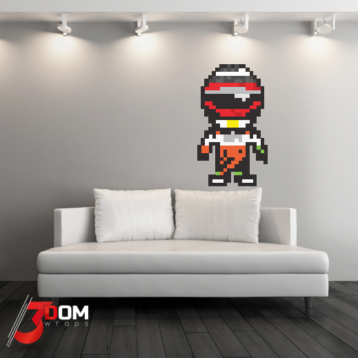 Pixel Art Wall Art Decal - Hulkenberg F1 | 3Dom Wraps