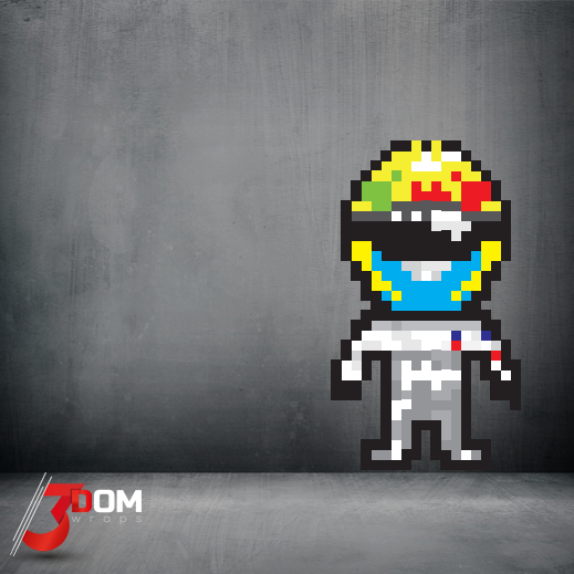 Pixel Art Wall Art Decal - Gutierrez F1 | 3Dom Wraps