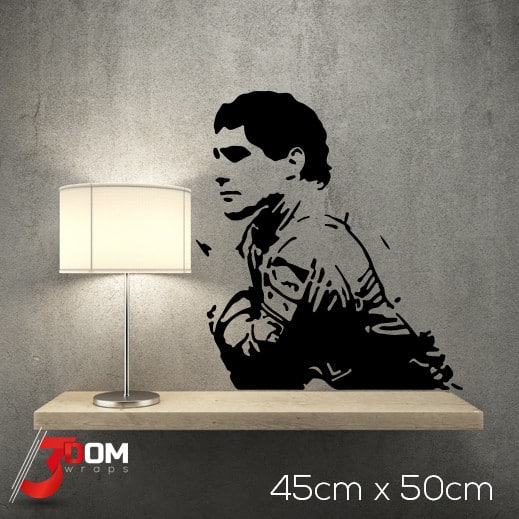 Legends Wall Art Decal - Ayrton Senna Thinking | 3Dom Wraps