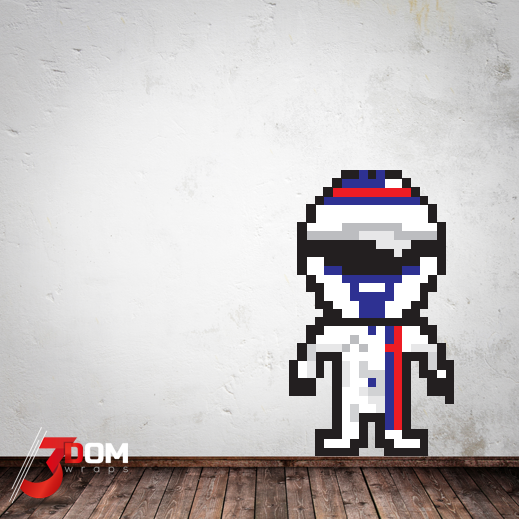 Pixel Art Wall Art Decal - Bottas F1 | 3Dom Wraps