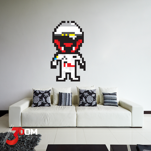 Pixel Art Wall Art Decal - Magnussen F1 | 3Dom Wraps