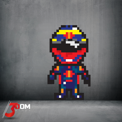 Pixel Art Wall Art Decal - Vergne F1 | 3Dom Wraps