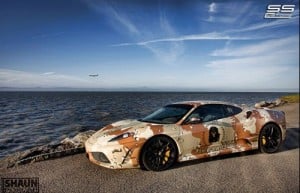 Camo wrap ferrari