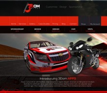 Responsive Motorsport Website Design | #MakeItStick | 3Dom Wraps