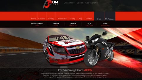 Responsive Motorsport Website Design | #MakeItStick | 3Dom Wraps