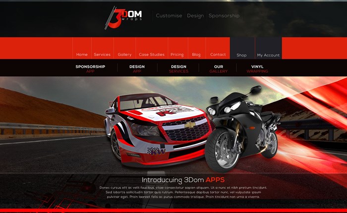motorsport responsive website design