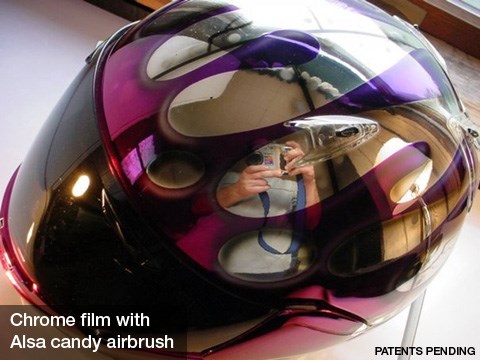 Chrome Helmet Vinyl Wrap