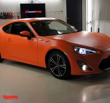 Toyota GT86 Matte Orange Wrap