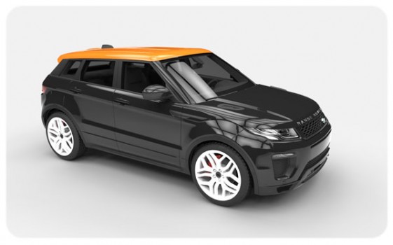 black gloss orange roof wraps evoque