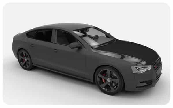 Gloss black bonnet wrap matte black audi S5