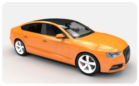 orange gloss black roof wrap audi s5