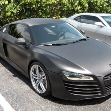 Audi R8 Carbon Fibre Car Wraps Black