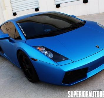 Lamborghini Gallardo Blue Matte Metallic Vinyl Wrap