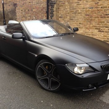 Black BMW 6 Series Satin Car Wrap