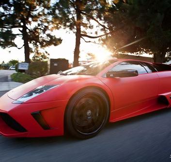 Red Lamborghini Murcielago LP640 Matte Vehicle Wrap