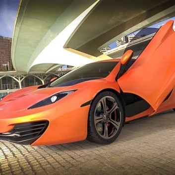 Orange McLaren MP4-12C Metallic Vinyl Wrapping