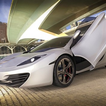 silver McLaren MP4-12C Gloss Car Wrap