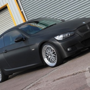 Black BMW 3 Series Carbon Fibre Car Wrap