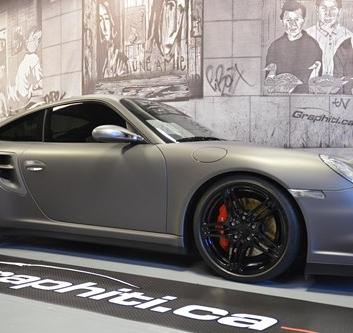 Porsche 911 Turbo Matte Grey Wrap