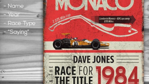 Classic Motorsport customisable sign art – Monaco