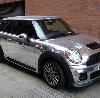 Mini Cooper S Chrome Vinyl Wrap