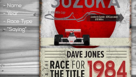 Classic Motorsport customisable sign art – Suzuka