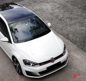 VW Polo Gloss White and Black Wrap