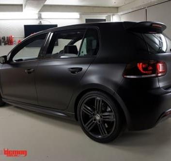 VW Golf Satin Black Wrap